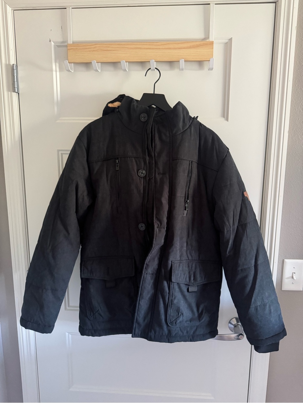 Men's Black Hooded Winter Jacket